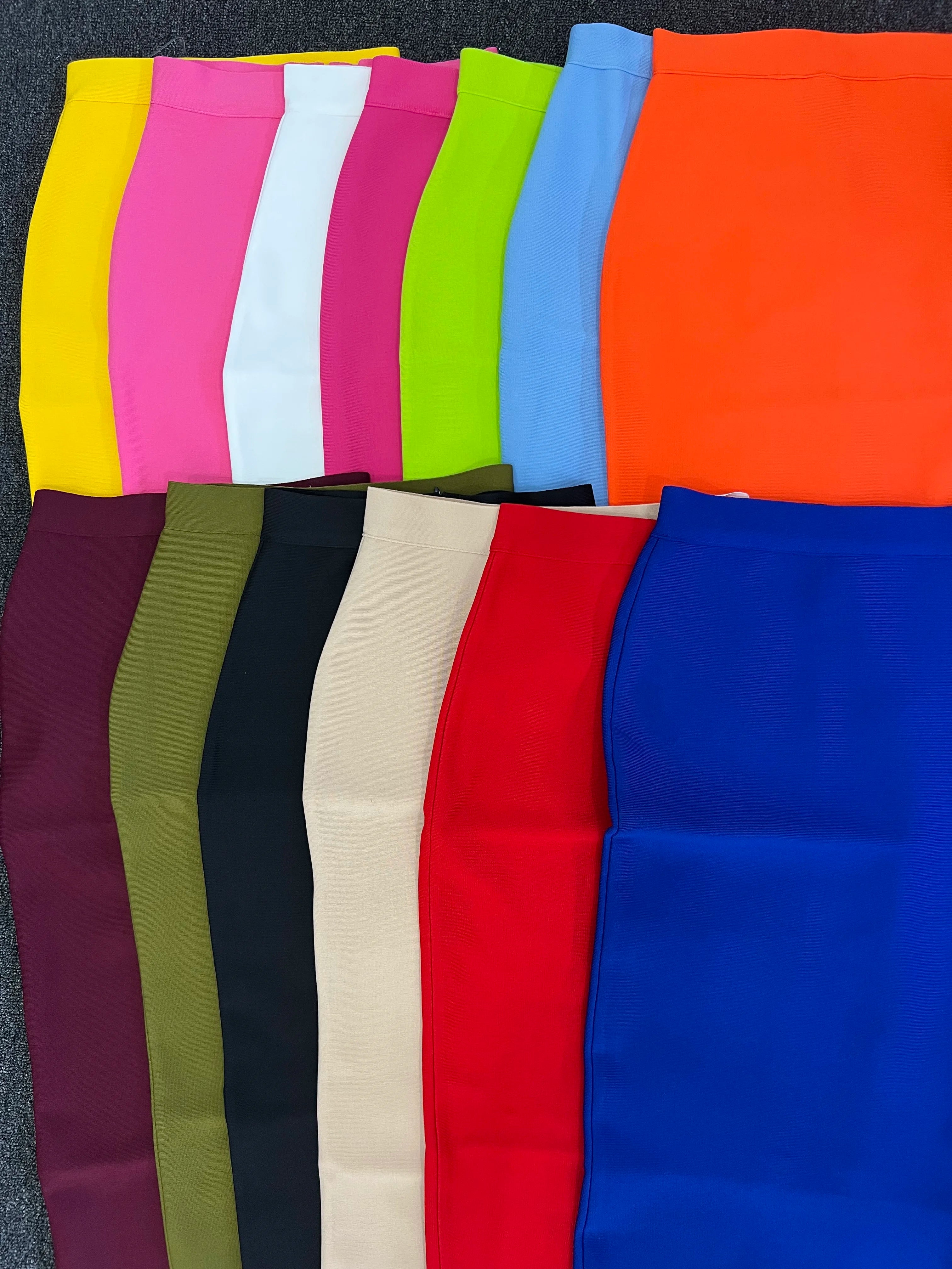 Classic Bandage Skirt Women Elegant High Waist Midi Calf Long Pencil Skirts Office Ladies Formal Party Dress Daily Skirts