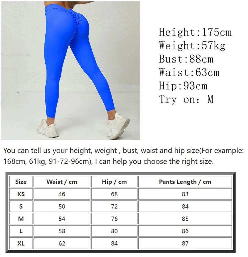 Sexy Leggings Push Up Tights Woman 2026 Gym Leggings Sport Fitness Scrunch Legging Femme Leggins Mujer XS Navy Blue Red White