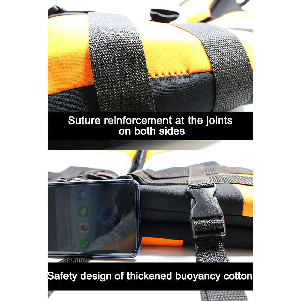 Neoprene Life Jacket Buoyancy Fishing Water Ski Vest Wear-resistant Survival Suit Water Sports Life Jacket For Swimming Fishing