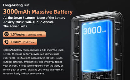 HAMTOD H6 Rugged Phone 2.83 inch Screen 3GB ROM 32GB RAM 3000mAh Battery 5MP Rear Camera 4G Android 11 Support VoLTE Cellphone