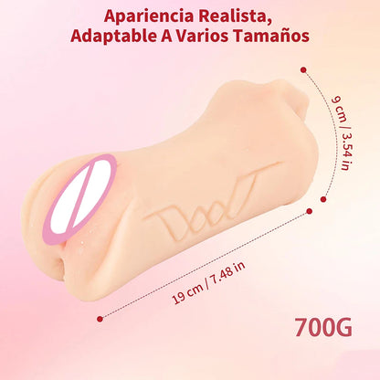 3-1 Male Sex Toys with Realistic Face Mouth Tongue, Realistic Male Masturbator Vagina and Narrow Anus, Adult Male Masturbators O