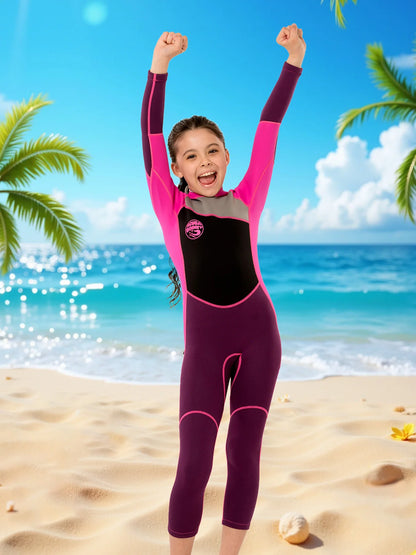 Kids Wetsuit for Boys Girls Toddler  2.5MM Neoprene Long Sleeve Wet Suits for Swimming