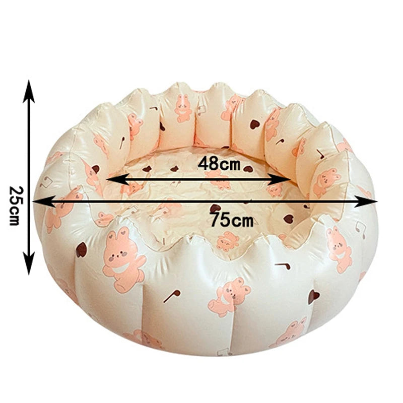 Baby PVC Inflatable Swimming Pool Portable Toy Toddler Blow Up Round Padding Pool Kid Fun Outdoor Play Sand/Water Fishing Toys