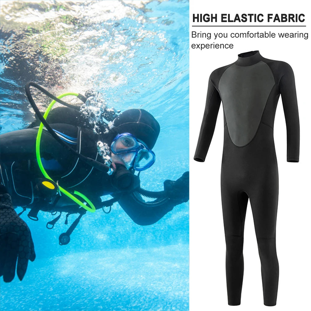 3MM Wetsuits Men Neoprene Diving Surfing Swimming Full Suits Cold Water Keep Warm Zipper Water Sports Full Diver Suit