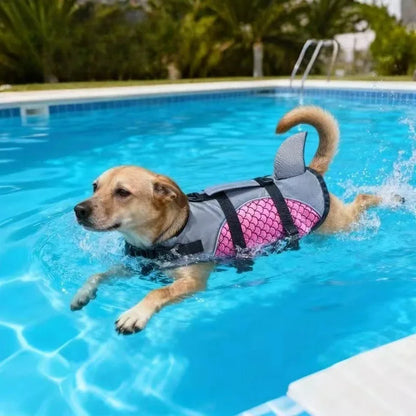 Dog Life Jacket Tear Resistant Dog Life Vest with Rescue Handle Pet Safety Swimsuit Small and Medium-sized Dog Life Jacket