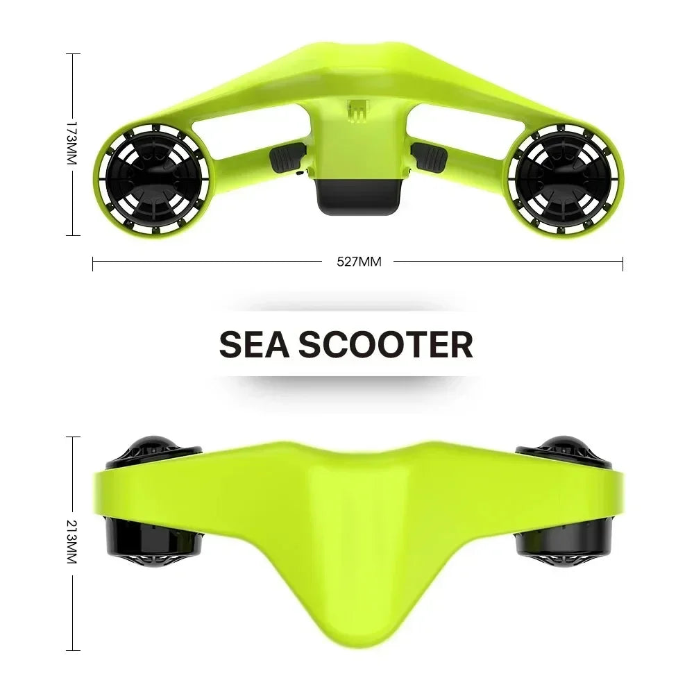 Electric Sea Scooter Portable 30 Meters Depth Underwater 35mins Running Time -10℃-40℃ Available Underwater Scooter 3.5kg
