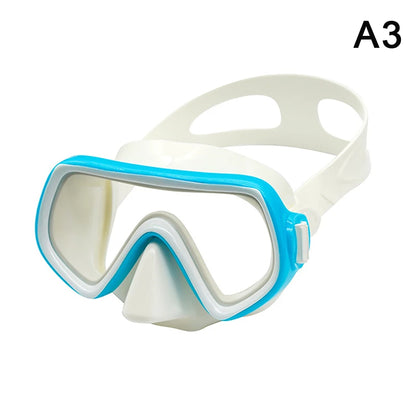 Diving Mask Waterproof Swimming Goggles Panoramic HD For Adult Youth Silicone Skirt Anti-Fog With Nose Cover Swimming Equipment