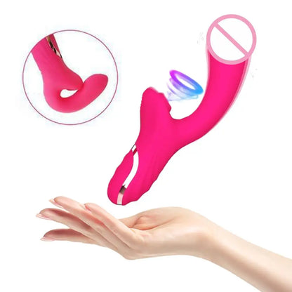 Adult Toys Female Pleasure Roller Vibrator Hollow Beads Suction Paddle Function Silicone Waterproof Body Safe Intimate Toys