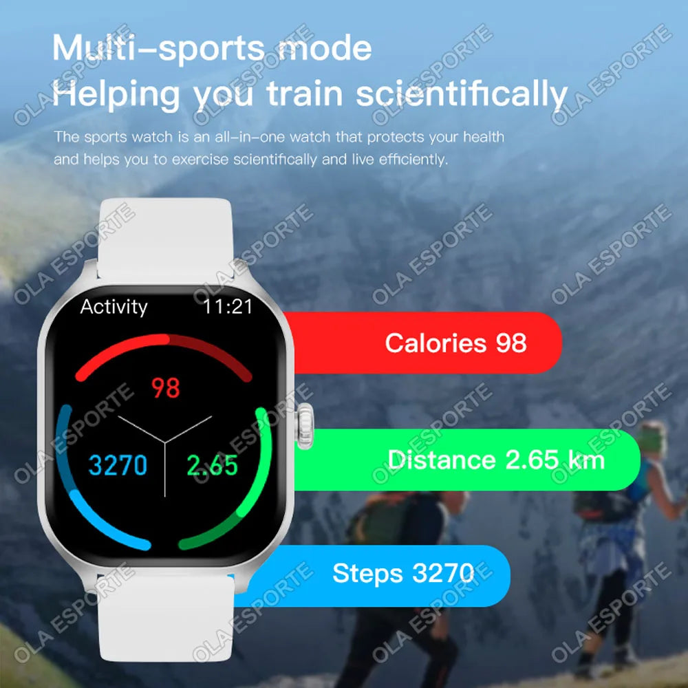 Sports Smart Watch Fitness Clock Health Monitor Waterproof Smartwatch Wireless Bluetooth Call Watches Men Women Smartwatch 2025