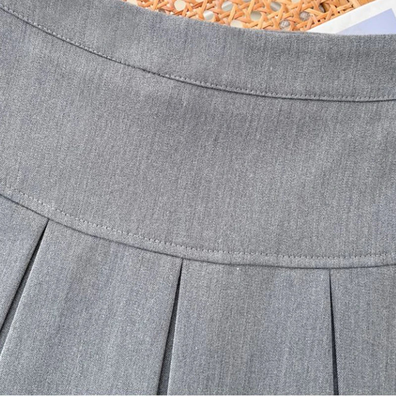 MEXZT JK Preppy Black Mini Skirt Women Y2K Streetwear High Waist Pleated Skirts Summer Korean Fashion All Match A Line Skirt New