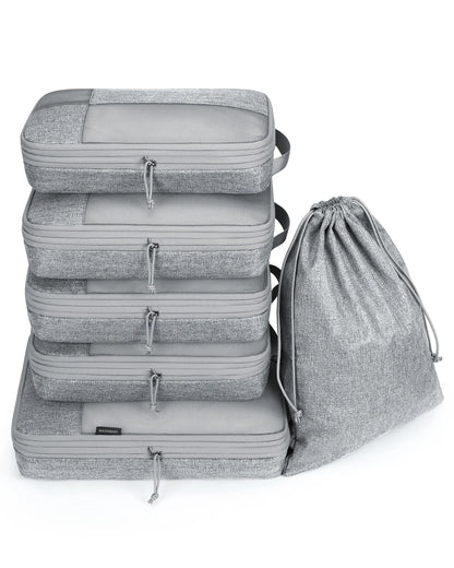BAGSMART Compression Packing Cubes Men Travel Expandable Luggage Organizer  Carry on Luggage Packing Organizers for Women