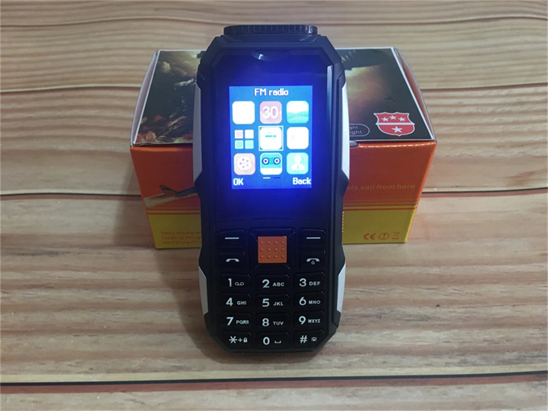 Mini Rugged Mobile Phone, 1.8", Push Button,Dual Sim, BT,Dual Flashlight, MP3,Wireless FM,BigHorn Dustproof Shockproof CellPhone