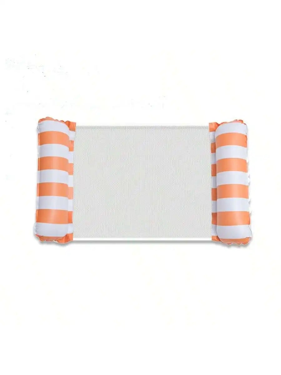 Foldable Inflatable Floating Swimming Pool Party Water Hammock Air Mattresses Pvc Stripe Water Floating Inflatable Mat Set