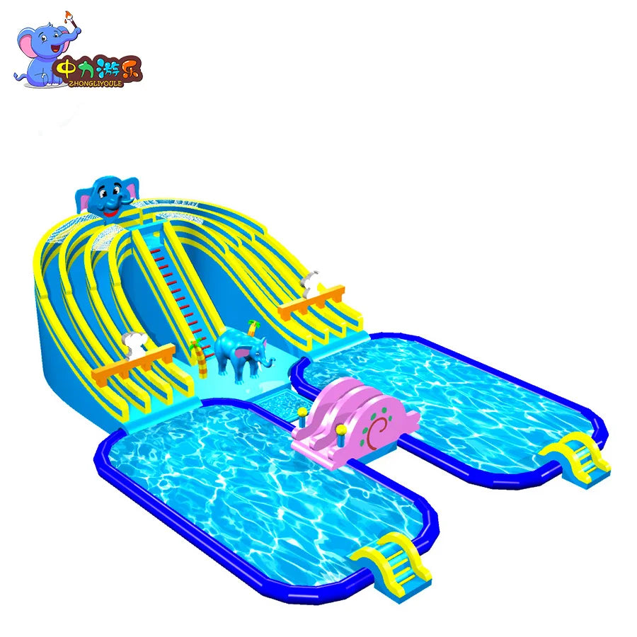 Customizable Cartoon Inflatable Water Park Large Children's Water Castle Inflatable Outdoor Swimming Pool