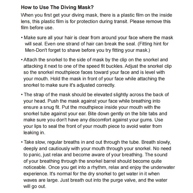 Diving Mask With Sports Camera Mount Electroplate Tempered Glass Silicone Mask is Safe and Comfortable