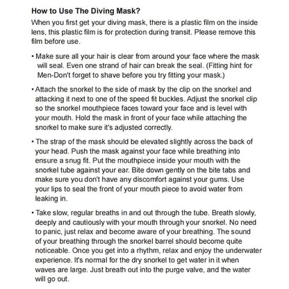 Diving Mask With Sports Camera Mount Electroplate Tempered Glass Silicone Mask is Safe and Comfortable