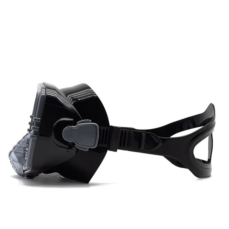Large Frame Diving Mask with Drain Valve | HD Tempered Glass Lens & Adjustable Silicone Strap,Swim Goggles,buceo, 수영,스노클링,