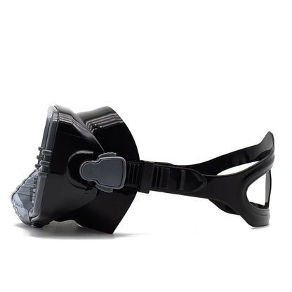 Large Frame Diving Mask with Drain Valve | HD Tempered Glass Lens & Adjustable Silicone Strap,Swim Goggles,buceo, 수영,스노클링,