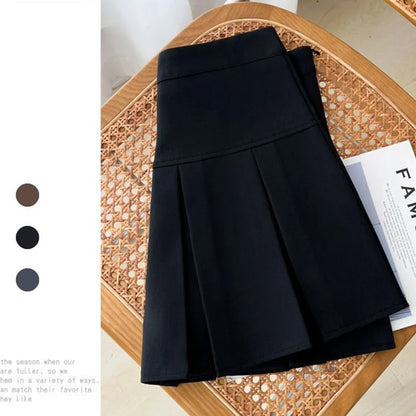MEXZT JK Preppy Black Mini Skirt Women Y2K Streetwear High Waist Pleated Skirts Summer Korean Fashion All Match A Line Skirt New