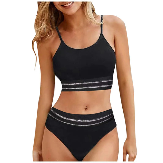 Female Bathing Suit Swimwears Women'S Sexy Triangle Bikini Two Pieces High Waisted Female Swimwear Summer Bikinis Sets купальник