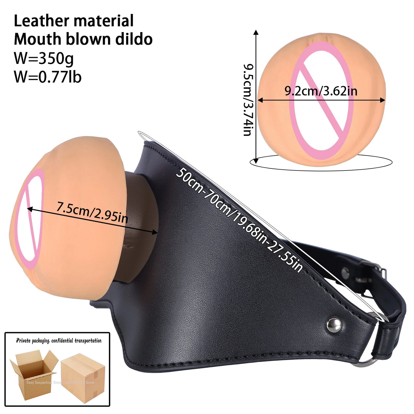 New Adult Toys Leather Gag Gag Plug Adult Game Adjustable Penis Masturbation Cup Adult Restraint Slave Bondage Erotic Sex Toys