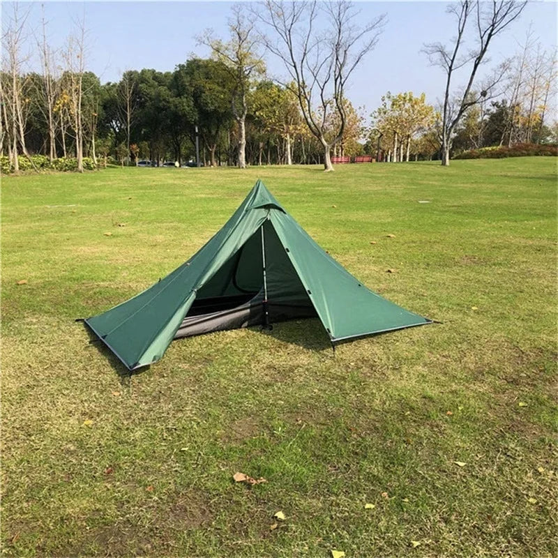 1 Person Hiking Camping Tent Ultralight Rodless Pyramid Tent 4 Season Backpack Tent Outdoor Waterproof Awnings Sun Shlelter Tent