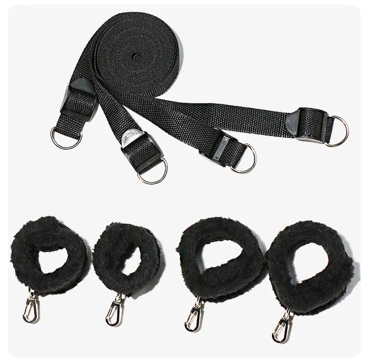 Sex Toys For Woman Couples Bed Handcuffs Gear Bondage Set Ankle Cuff Restraints Strap Adult Game Goods Handcuffs Ankle Cuff Anal