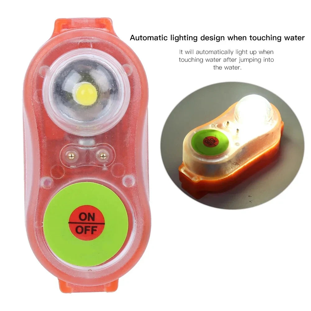 LED Seawater Activated Life Jacket Light Safety Vest for Adult Waterproof Survival Gear Accessory