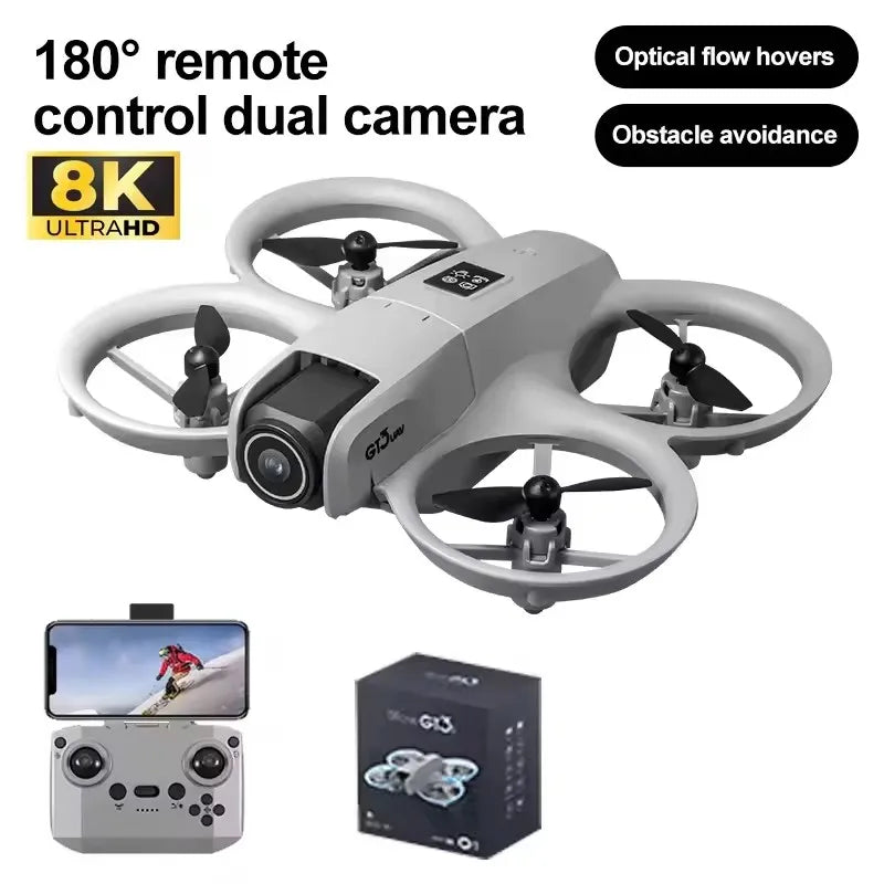 New Drones GT3 GPS 8K Professional HD 360° Dual Cameras 5G WIFI Brushless Motors Obstacle Avoidance FPV Foldable Quadcopter Toys