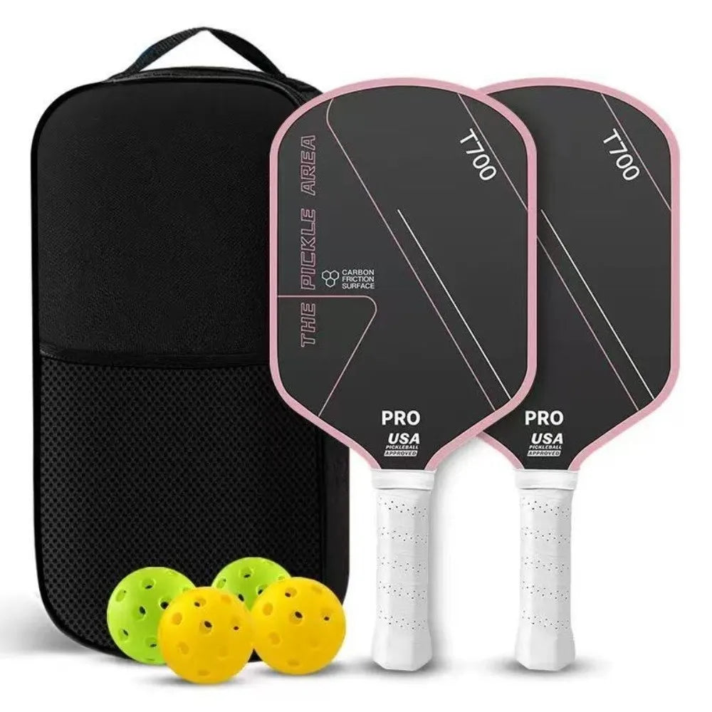Fashion T700 Pickleball Paddle Carbon Fiber 16MM Pickleball Rackets Set Lightweight USAPA Approved Professional Game Supplies