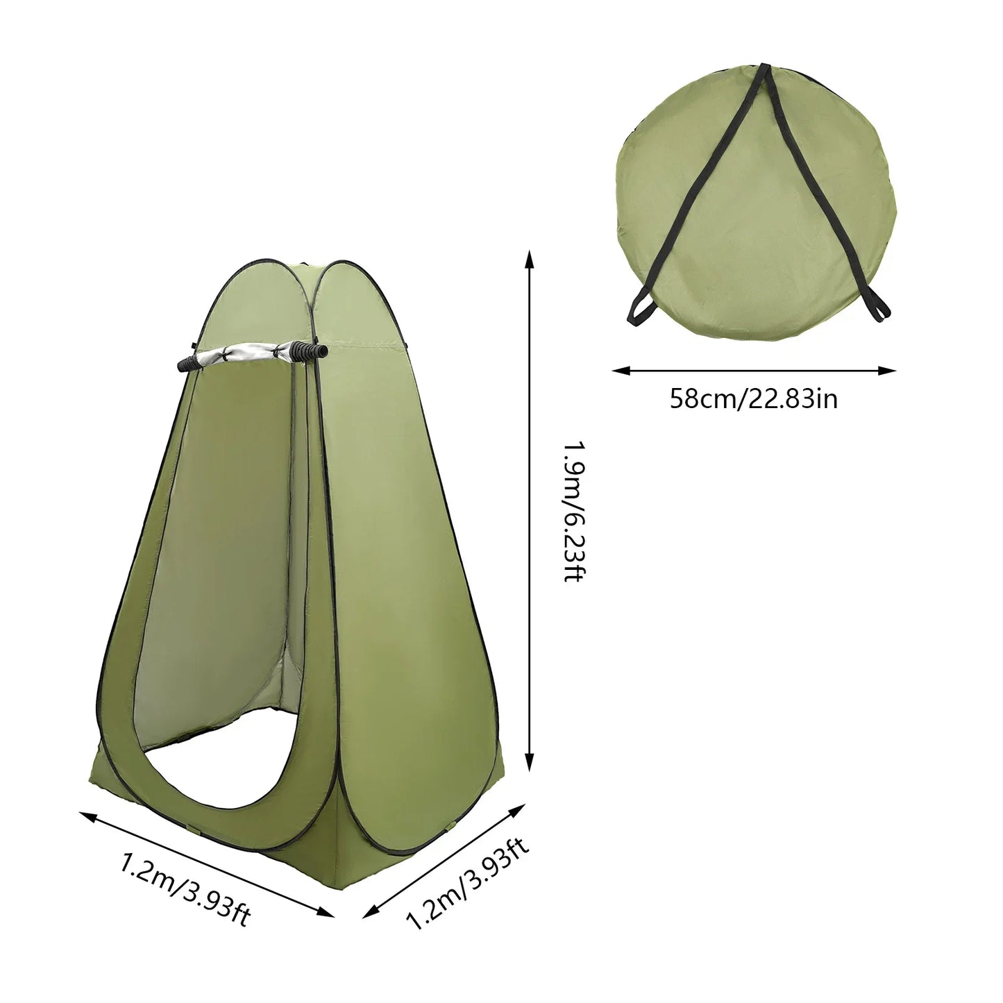 Pop-Up Shower Tent, Toilet Tent, Changing Tent, Portable Camping Shower Cubicle, Toilet Tent, Outdoor Log Tent, Privacy Screen