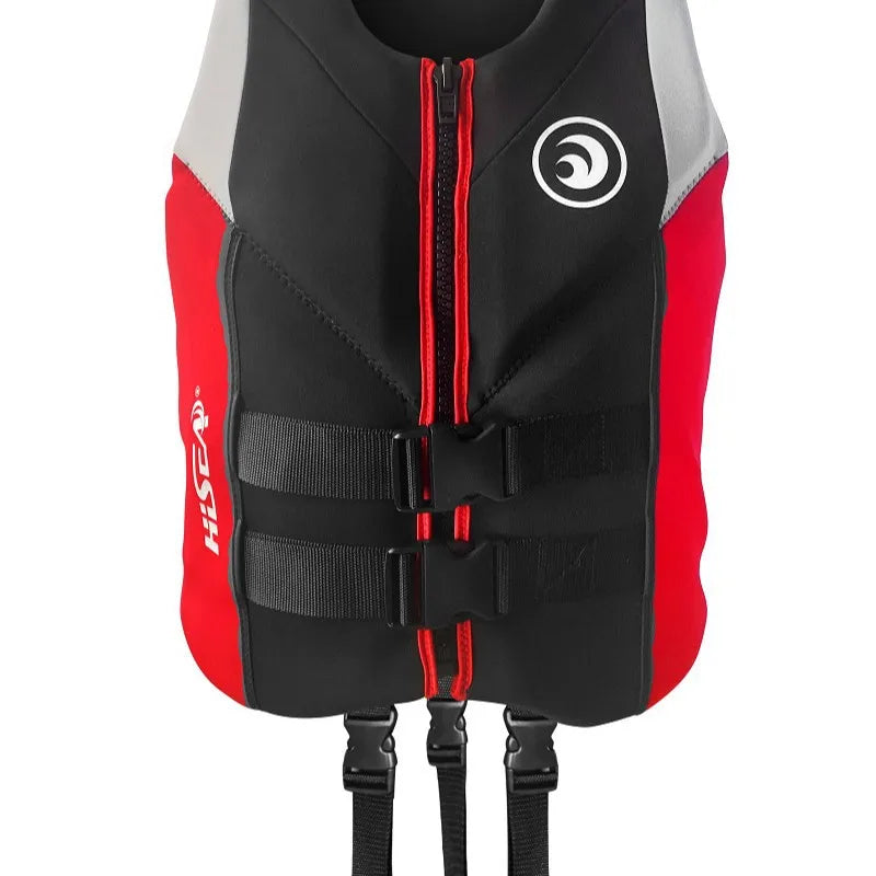 Life Jacket Adult Neoprene Life Vest Surf Raft Kayak Fishing Jet Ski Vest Water Sport Swimming Rescue Super Buoyancy Life Jacket