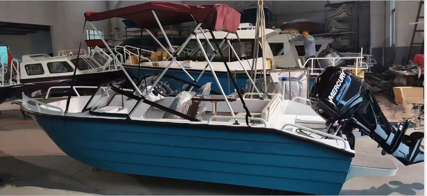 Best Value Aluminum Alloy Speedboat for 6-8 Passengers Comfortable Handrails for Fishing or Sports Yachting