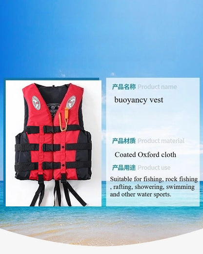 Sizes S-XXXL Outdoor Adult Water Activity Lifejacket Adjustable Buoyancy Lifejacket Polyester Children's Lifejacket with Whistle