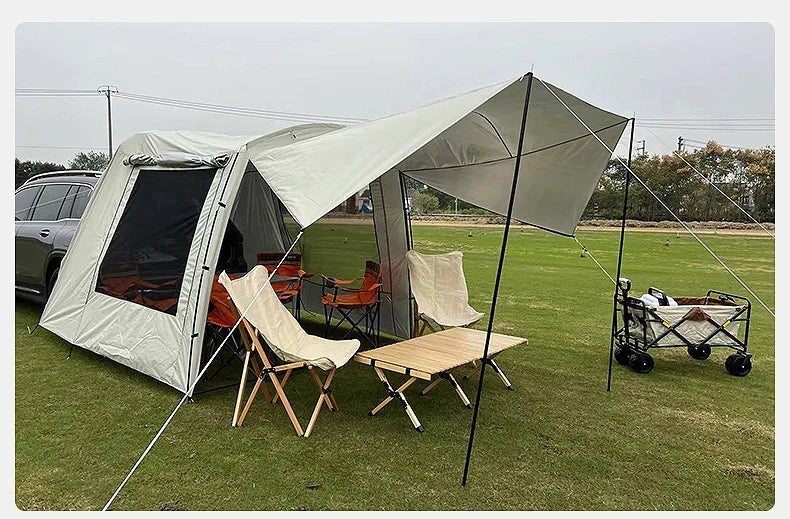 Lohascamping Car box docking tent  Portable Waterproof SUV Tail Tent 3-4 people Dome tent Sunshade Tunnel style tent,Large tent,