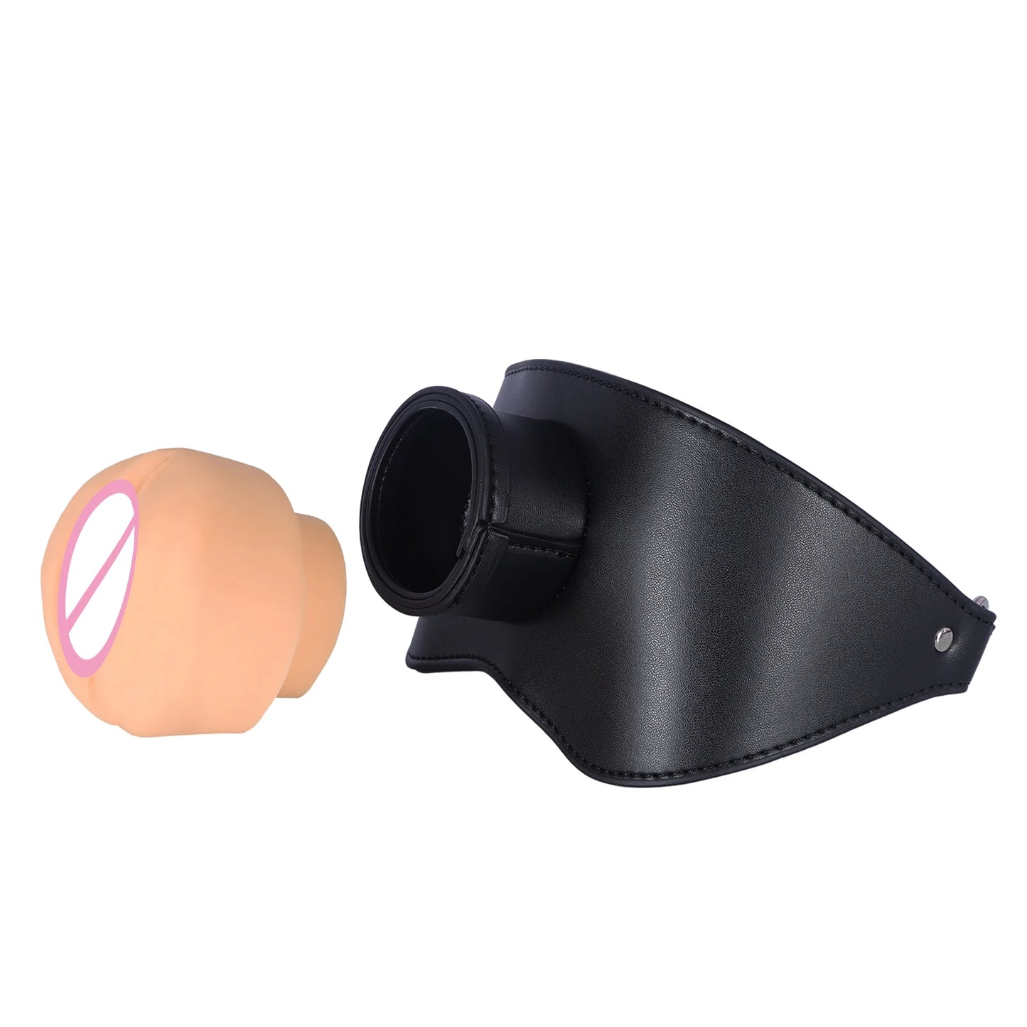 New Adult Toys Leather Gag Gag Plug Adult Game Adjustable Penis Masturbation Cup Adult Restraint Slave Bondage Erotic Sex Toys