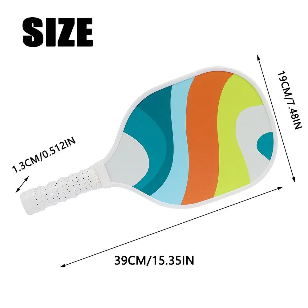 Wooden Pickleball Paddles Non-Slip Colorful Pickle Ball Racket Ribbed Handle Single Racket Pickleball Training Equipment Men