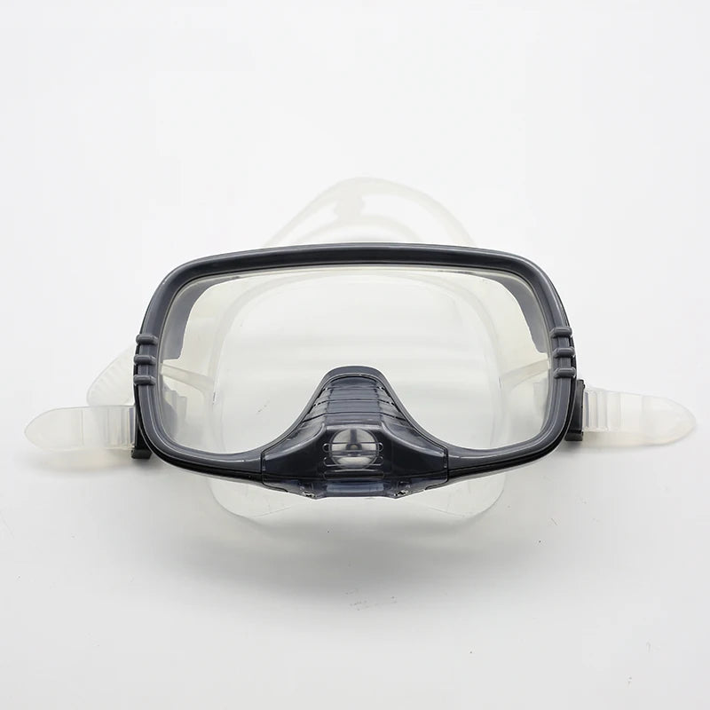 New Large Frame Diving Mask with Drain Valve|HD Tempered Glass Lens & Adjustable Silicone Strap,Swim Goggles,buceo, 수영,스노클링,마스크