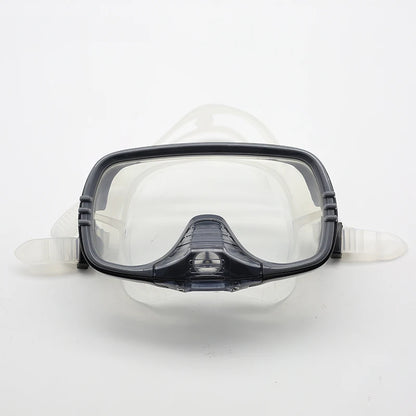 New Large Frame Diving Mask with Drain Valve|HD Tempered Glass Lens & Adjustable Silicone Strap,Swim Goggles,buceo, 수영,스노클링,마스크
