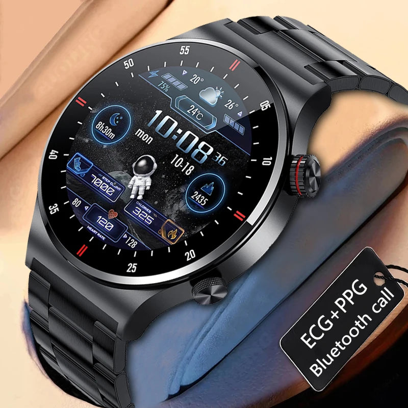 New ECG+PPG Bluetooth Call Smart Watch Men AMOLED Full Touch Sports NFC Watches Men Smartwatch Waterproof For Android Ios