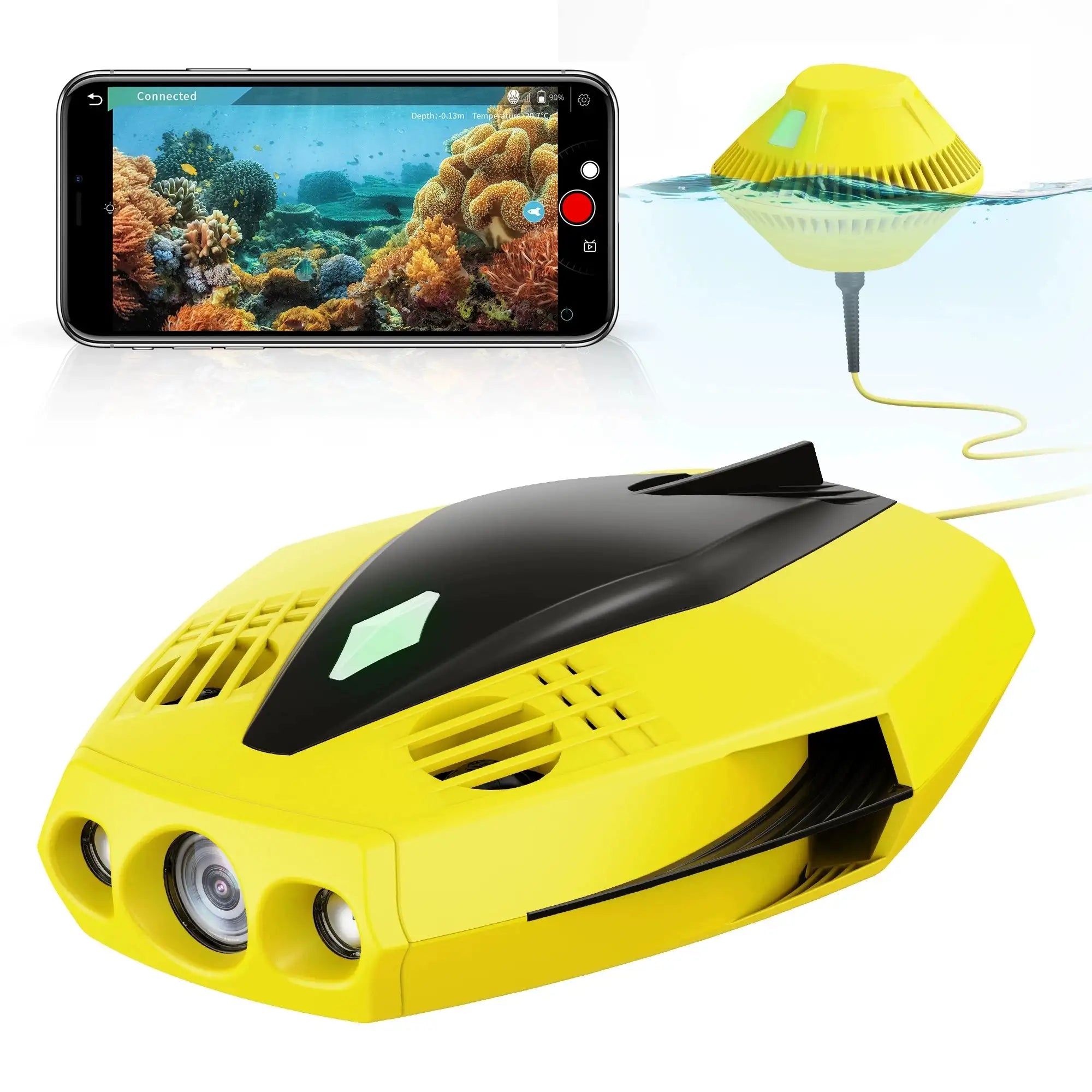 Chasing Dory Underwater Drone Camera | App & Bluetooth Control, One-Click Sharing, Portable Backpack, Real Time Viewing