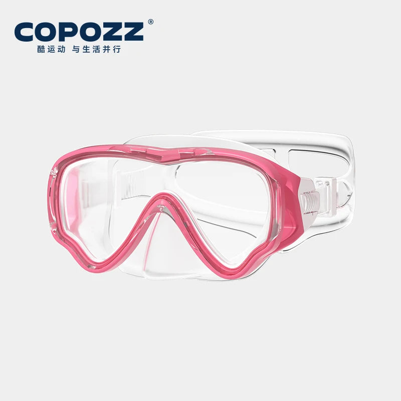 COPOZZ Underwater Scuba Diving Mask and Snorkel Anti-Fog Goggles Glasses Diving Swimming Easy Breath Tube Set for Kids Children