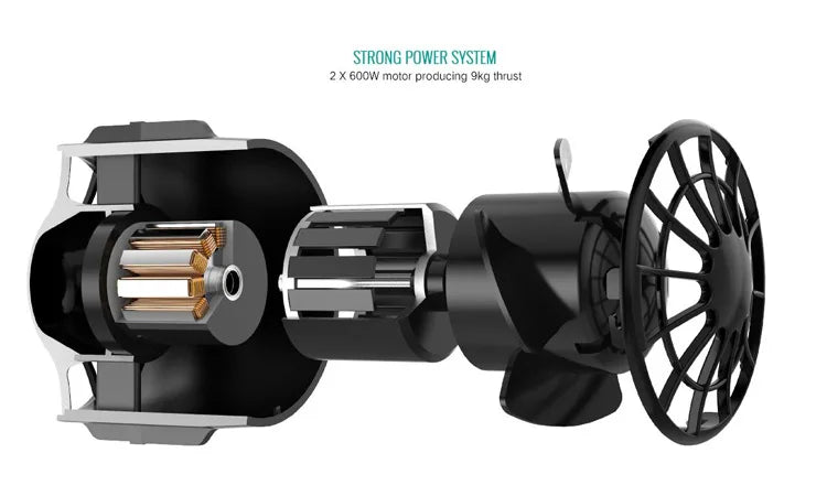 Electric Sea Scooter Portable 30 Meters Depth Underwater 35mins Running Time -10℃-40℃ Available Underwater Scooter 3.5kg