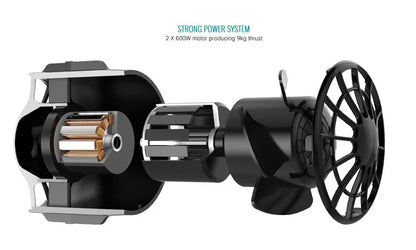 Electric Sea Scooter Portable 30 Meters Depth Underwater 35mins Running Time -10℃-40℃ Available Underwater Scooter 3.5kg