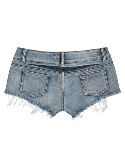 Sexy Low Waist Denim Shorts Women Clothing Summer Fashion Casual Jean Shorts woman NightClub Party Super Short Jeans Hot Pants
