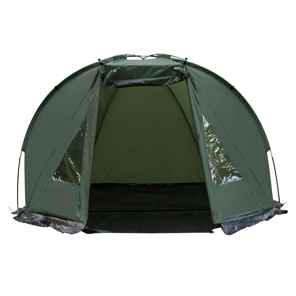 1-2 Person Outdoor Camping Shelter Tent for Carp Fishing Bivvy Hunting Travel Adventure Quick Erect Waterproof Rainproof Green
