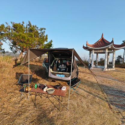 SUV Tailgate Tent Outdoor Camping Waterproof Anti-mosquito Self-driving Trip Rear Tent Overnighting in the Car Sleep in Vehicles