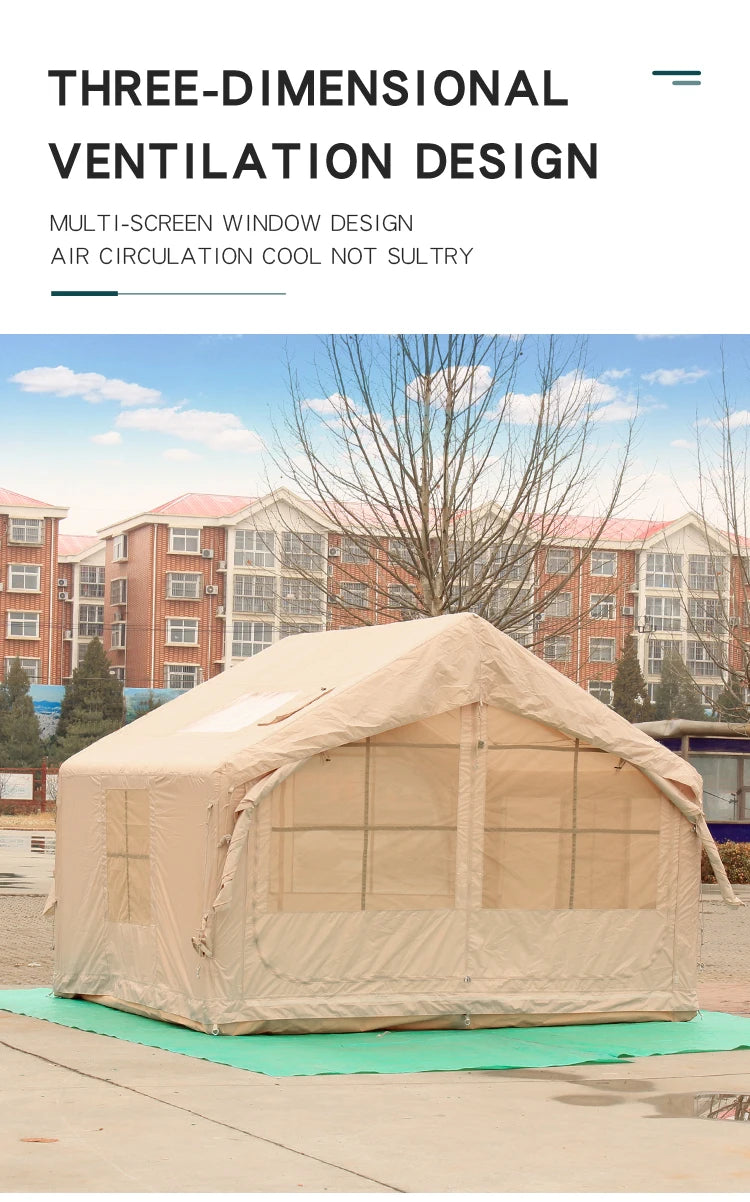 Outdoor Outdoor Camping Style Inflatable Tent Overnight Rainproof Thickeneded Camping Style Outdoor Cabin Roof 8 Square Meters