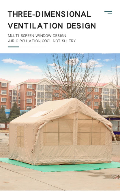 Outdoor Outdoor Camping Style Inflatable Tent Overnight Rainproof Thickeneded Camping Style Outdoor Cabin Roof 8 Square Meters