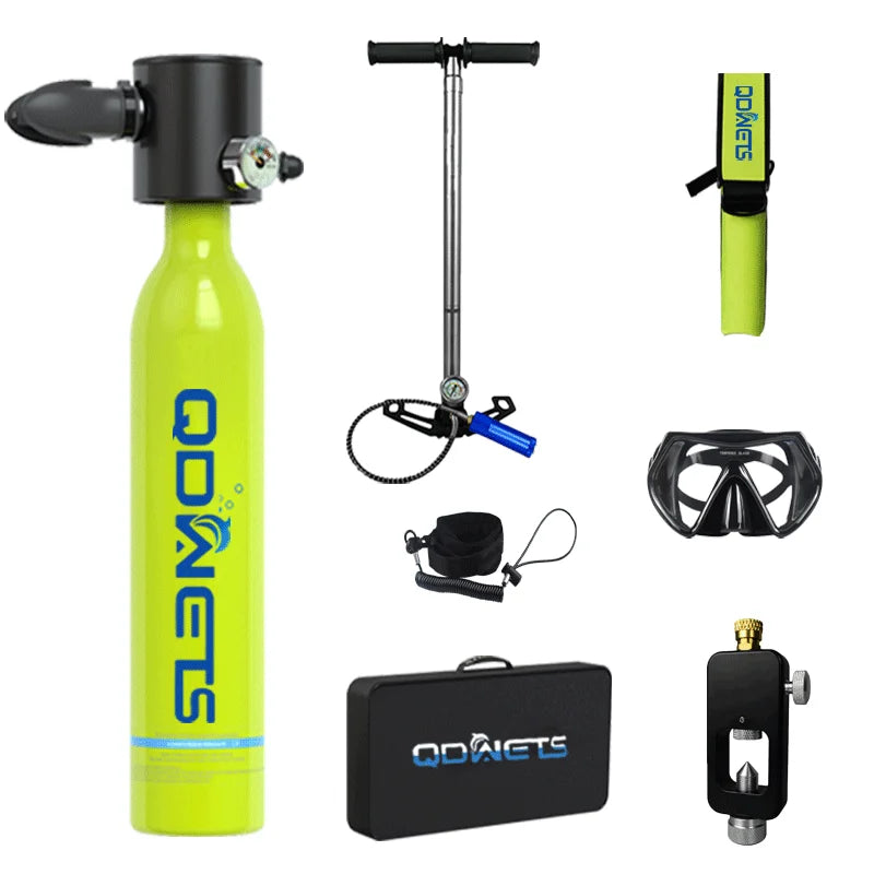 Scuba Diving Tank, 0.5L Scuba Tank ,5-10 Minutes of Underwater Capability.Mini Scuba Tanks, Scuba Diving Tanks Complete with P